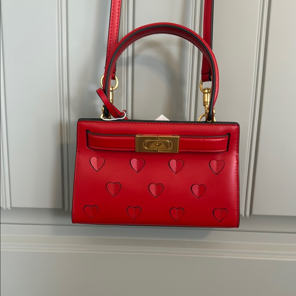 Tory Burch Red Mini Bag with Quilted Design